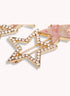 Marbelized Sparkle Star Duo Clip - Colors: Pink Irridescent Sparkle